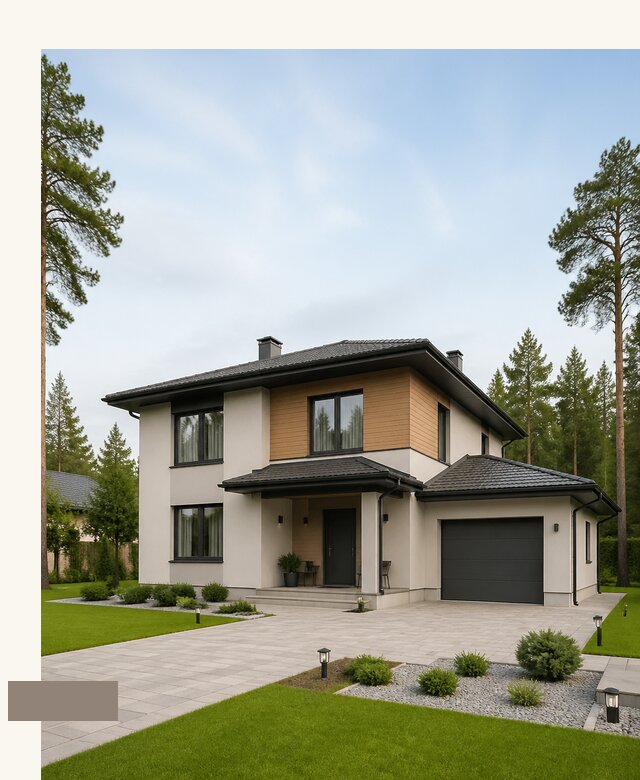 Проект дома 9 на 9 с гаражом в Гусе-Хрустальном по цене от 69537 | А3дПро-Гсь